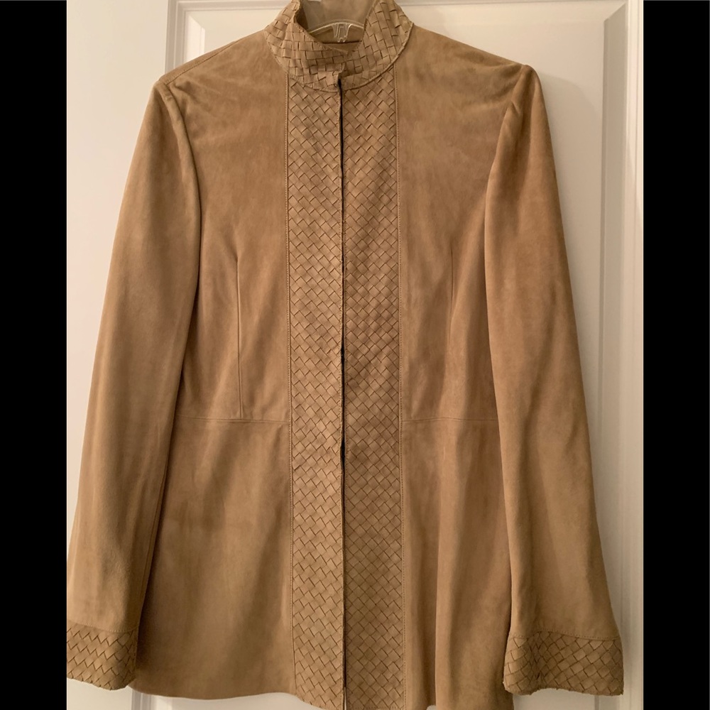 Adrienne Vittadini Suede Jacket Made In Italy.